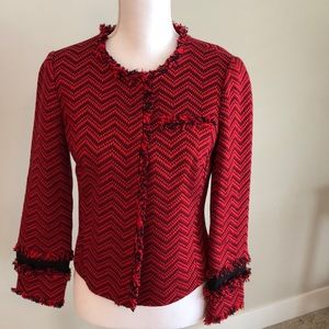 Carlisle woven fringe cuff jacket